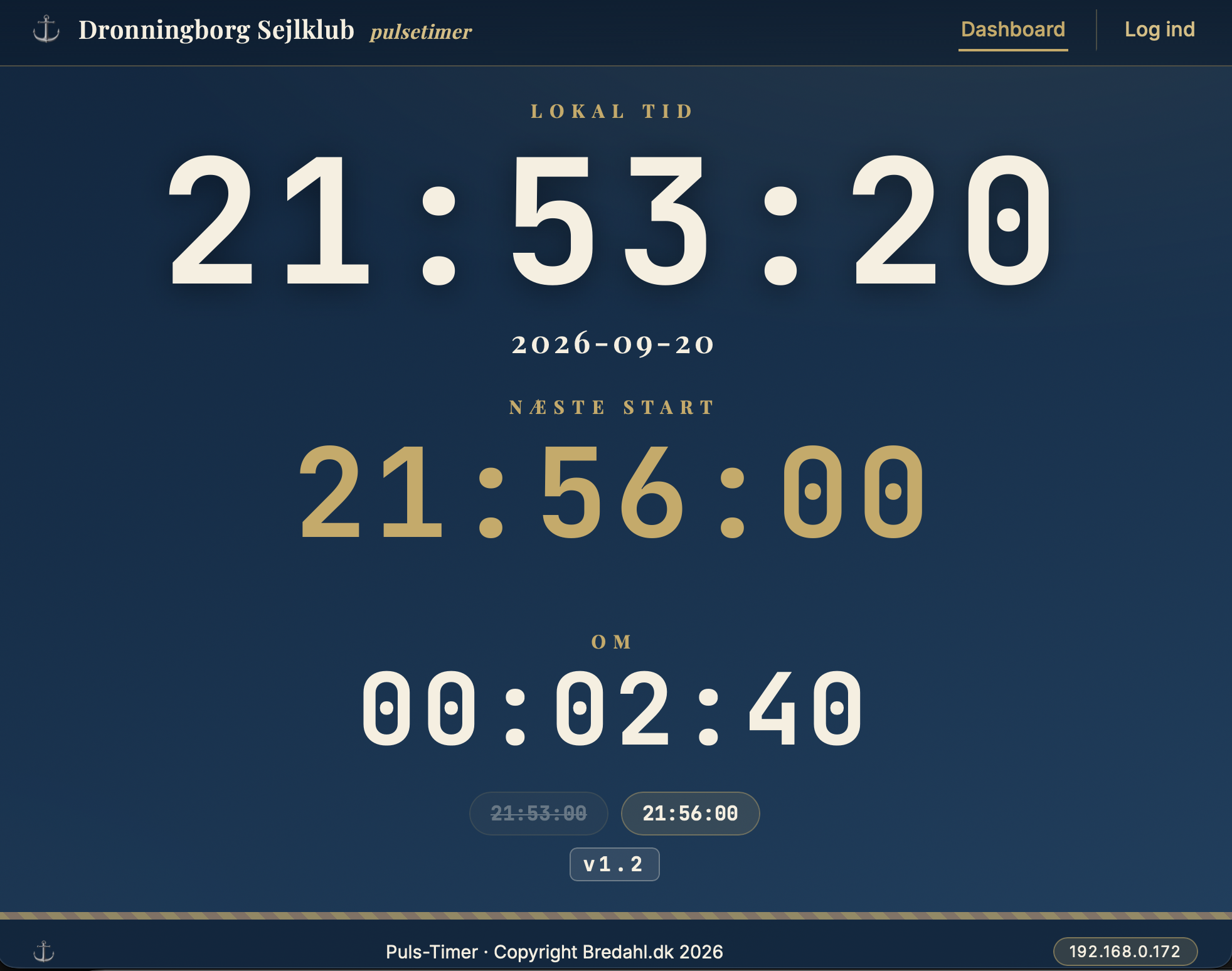Screendump af Puls Timer